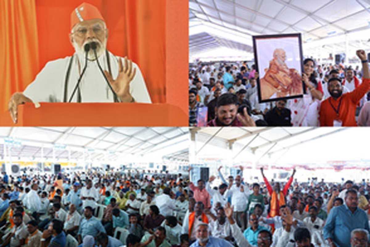 तेलंगाना के आदिलाबाद में पीएम मोदी के भाषण पर जोरदार तालियां